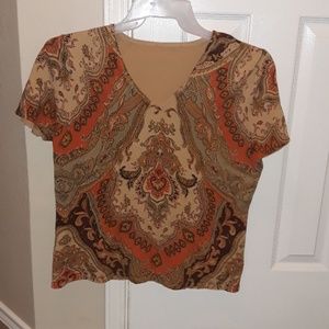 Multicolor short sleeve top